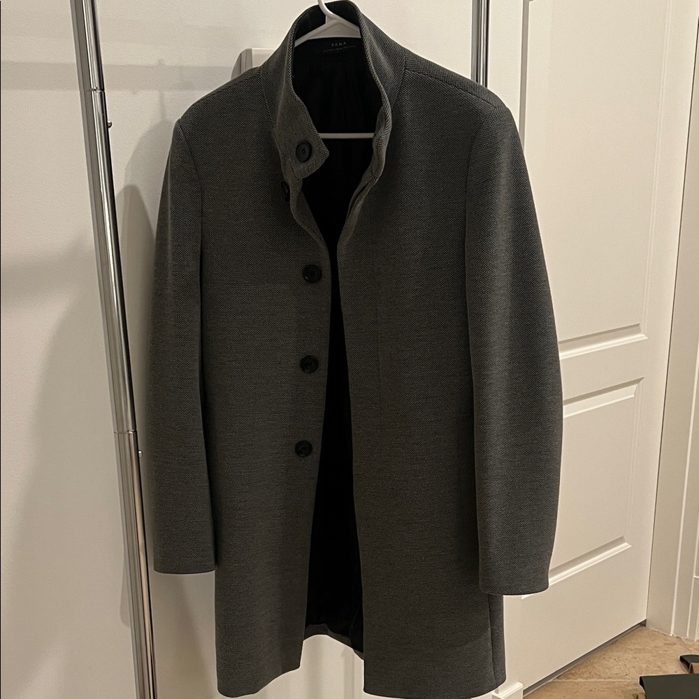 Zara Men's Charcoal Trench Coat
